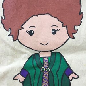 Hocus Pocus Hand-painted Canvas Backpack